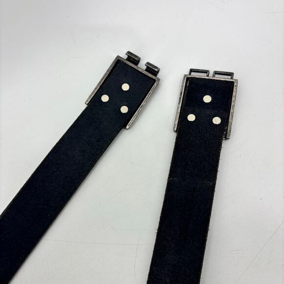 Chico\'s Black Genuine Leather Belt Size Medium Hook Buckle main image 9